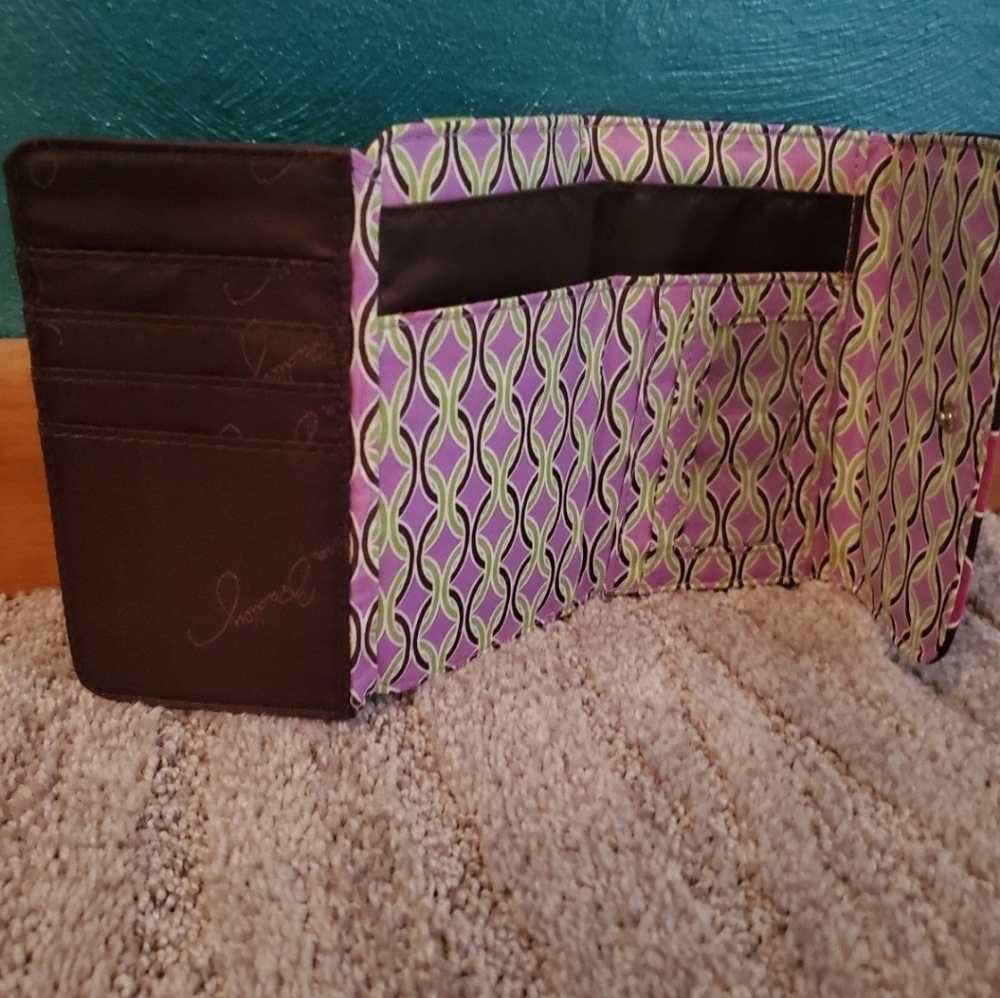 Vera Bradley Purple Punch Trifold Wallet - Picture 3 of 3